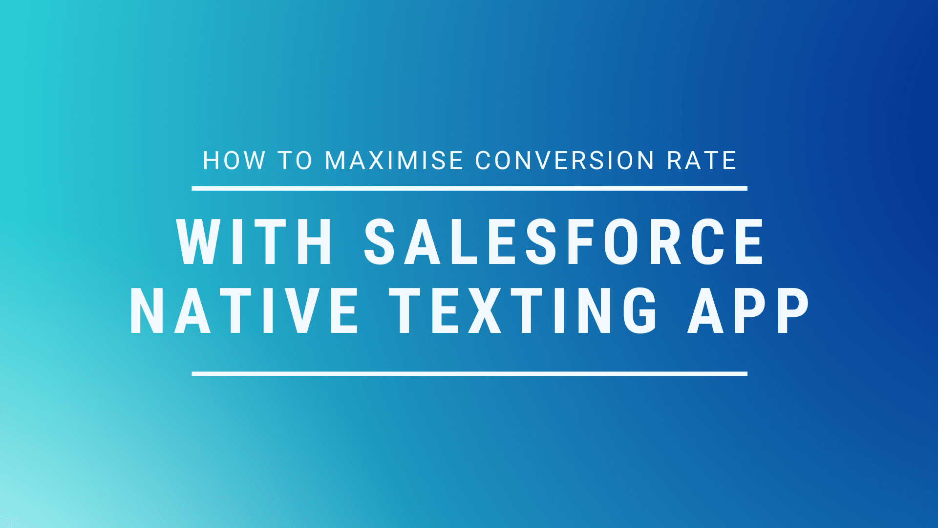 Salesforce native texting App